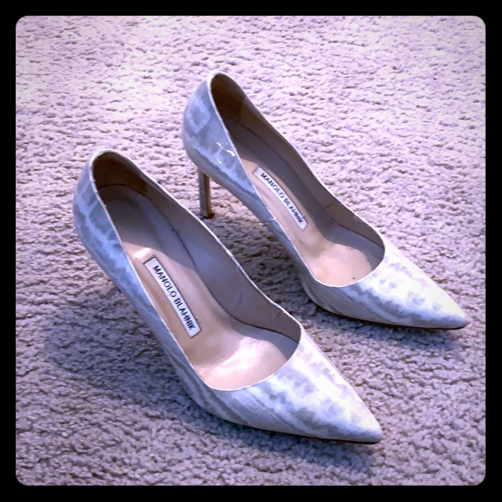 Manolos in Marble patterned heels